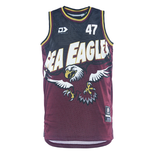 DYNASTY MANLY SEA EAGLES BASKETBALL SINGLET FADE