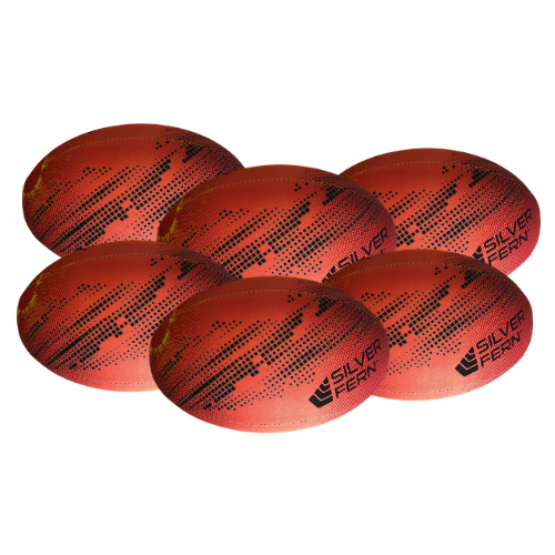 SILVER FERN RUGBY TRAINING BALL 6 PACK