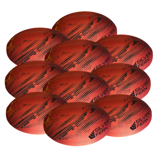 SILVER FERN RUGBY TRAINING BALL 10 PACK
