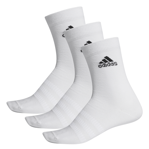 adidas Light Crew 3 Pack Socks White | Players Sports NZ