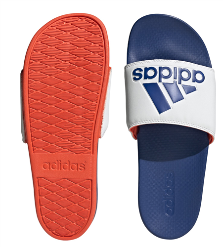 Completely dry blade Cooperative adidas Adilette Comfort Men's Slides White / Royal / Red | Players Sports NZ