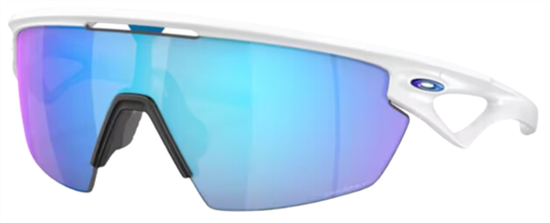 Oakley Sphaera Sunglasses Matte White Frame with Prizm Sapphire Polarised Lens Players Sports NZ