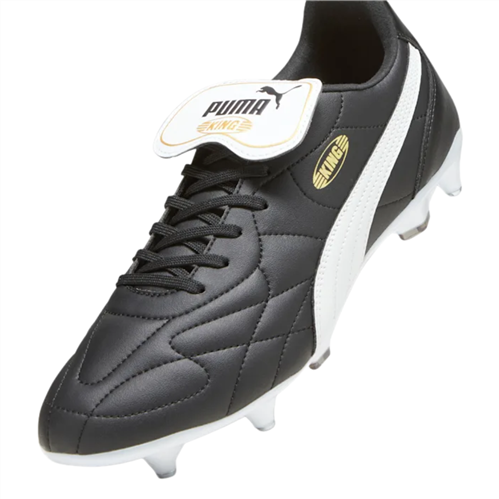PUMA King Top SG Boots – Black / White / Gold | Players Sports NZ