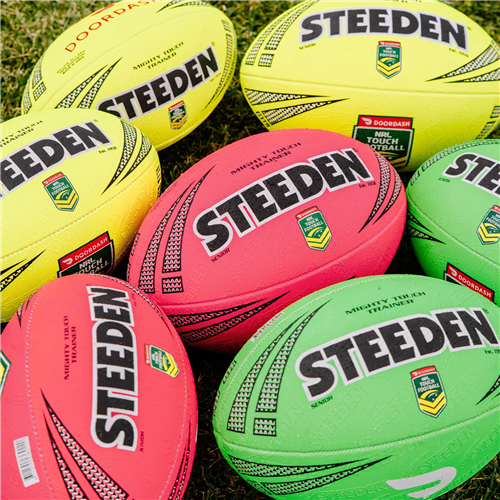 Steeden NRL Mighty Touch Trainer Touch Rugby Ball Pink Players Steeden NRL Mighty Touch Trainer Touch Rugby Ball Pink Players