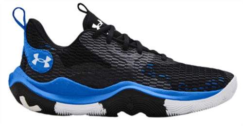 Under Armour Spawn 3 Basketball Shoes Black / Blue Circuit / White