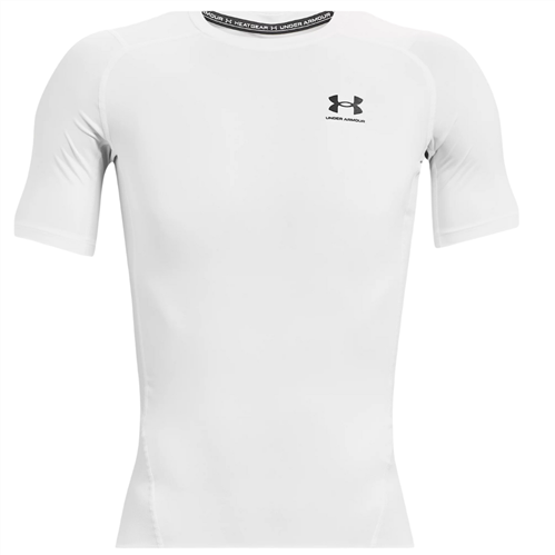 Under Armour Men's HeatGear Armour Short Sleeve Compression Shirt White