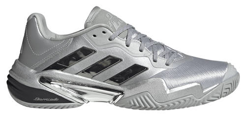 ADIDAS BARRICADE 13 MEN'S TENNIS SHOES: SILVER EDITION