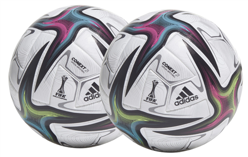 ADIDAS CONEXT 21 PRO FOOTBALL WHITE/BLACK/PINK 2 PACK