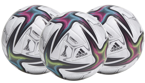 ADIDAS CONEXT 21 PRO FOOTBALL WHITE/BLACK/PINK 3 PACK