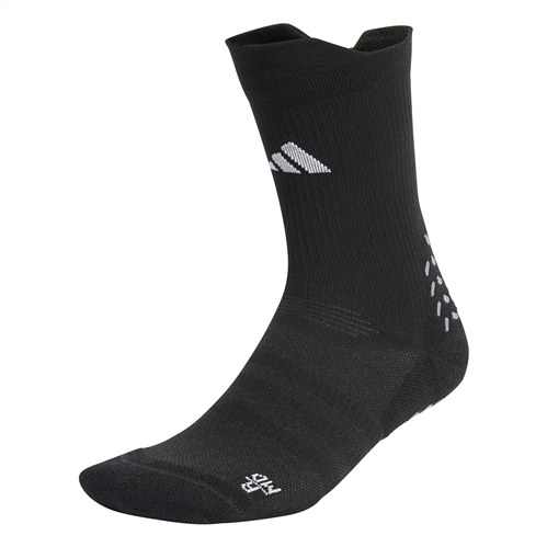 ADIDAS CREW CUSHIONED GRIP SOCKS - BLACK