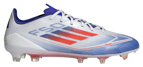 ADIDAS F50 PRO FG BOOTS - WHITE/LUCID BLUE/SOLAR RED