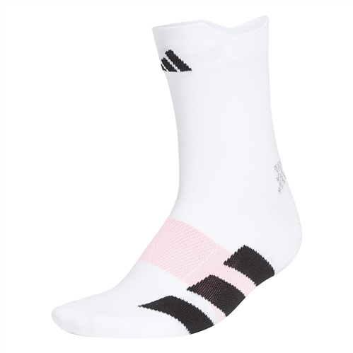ADIDAS RUN ADIZERO QUARTER SOCKS - WHITE/BLACK