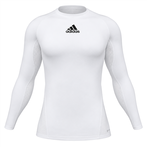 ADIDAS TECHFIT COMPRESSION TOP WHITE
