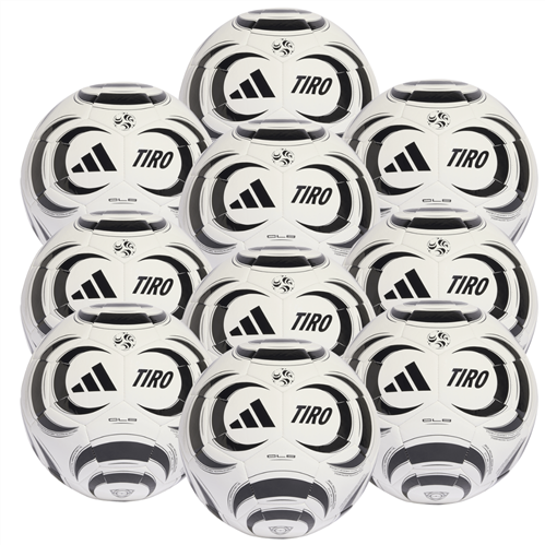 ADIDAS TIRO CLUB FOOTBALL WHITE/BLACK 10 PACK