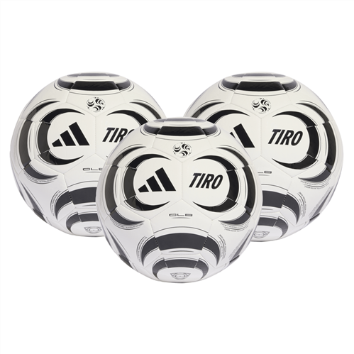 ADIDAS TIRO CLUB FOOTBALL WHITE/BLACK 3 PACK