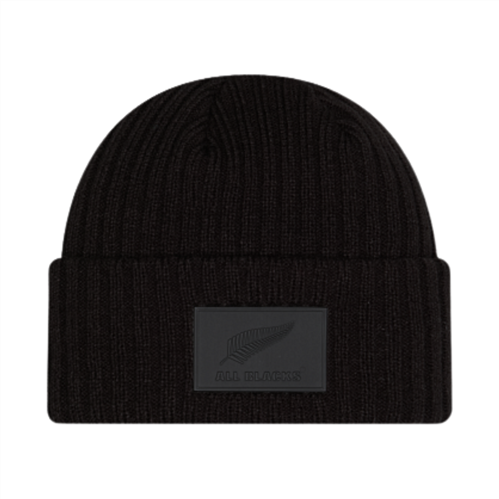 NEW ERA ALL BLACKS BLACK TPU BADGE KNIT BEANIE