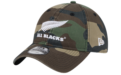 NEW ERA ALL BLACKS 9TWENTY WOODLAND CAMO CLOTH STRAP CAP
