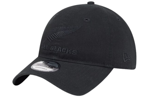 NEW ERA ALL BLACKS 9TWENTY BLACK LOGO CLOTH STRAP CAP