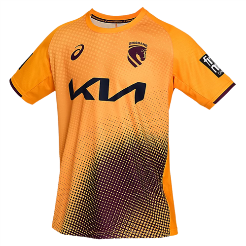 ASICS BRISBANE BRONCOS TRAINING TEE GOLD