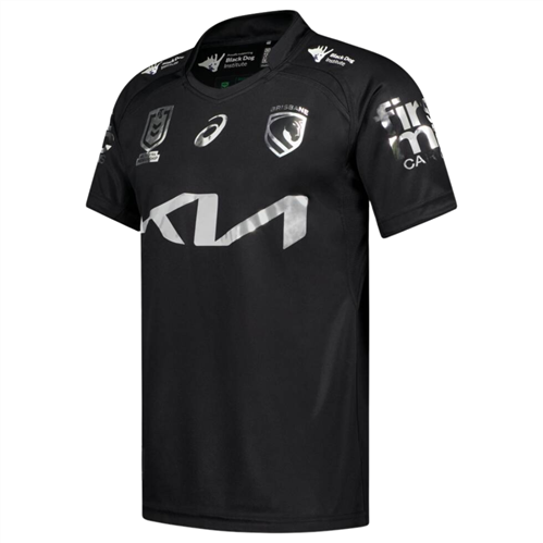 ASICS BRISBANE BRONCOS BLACK DOG CHARITY JERSEY
