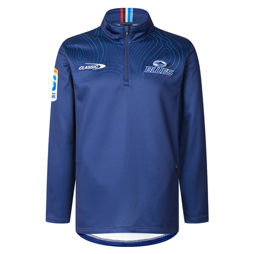 CLASSIC BLUES QUARTER ZIP FLEECE TOP
