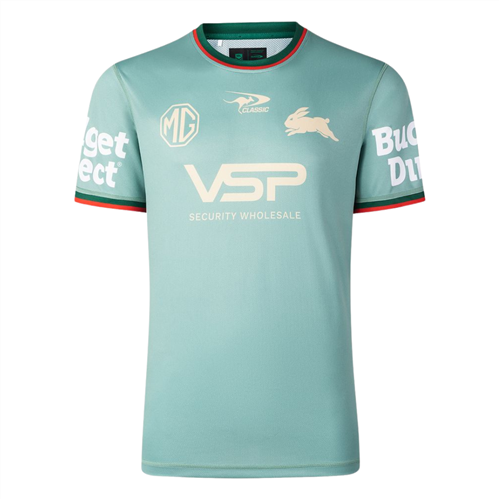 CLASSIC SOUTH SYDNEY RABBITOHS PRO WARM UP TEE TEAL