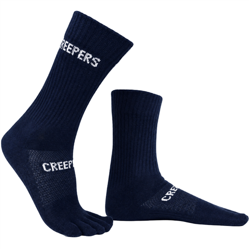 CREEPERS CREW MERINO TOE SOCKS - NAVY