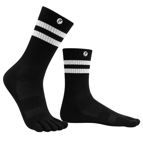 CREEPERS ICONIC TOE SOCKS - BLACK/WHITE STRIPES