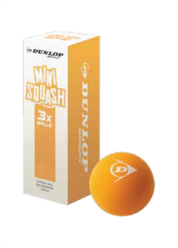DUNLOP PLAY MINI SQUASH BALL (3 PK)