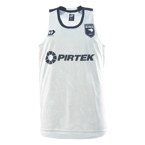 DYNASTY NZRL KIWIS TRAINING SINGLET IVORY