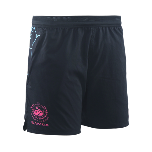 DYNASTY TOA SAMOA CAPTAINS RUN GYM SHORTS BLACK/FLURO