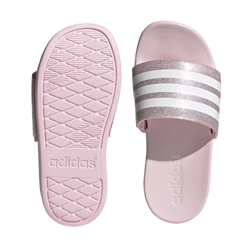 ADIDAS ADILETTE COMFORT KIDS' CLEAR PINK/WHITE