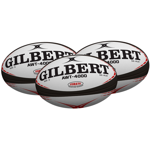 GILBERT AWT 4000 TRAINER RUGBY BALL 3 PACK
