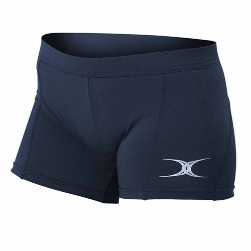 GILBERT ECLIPSE NETBALL COMPRESSION SHORTS NAVY