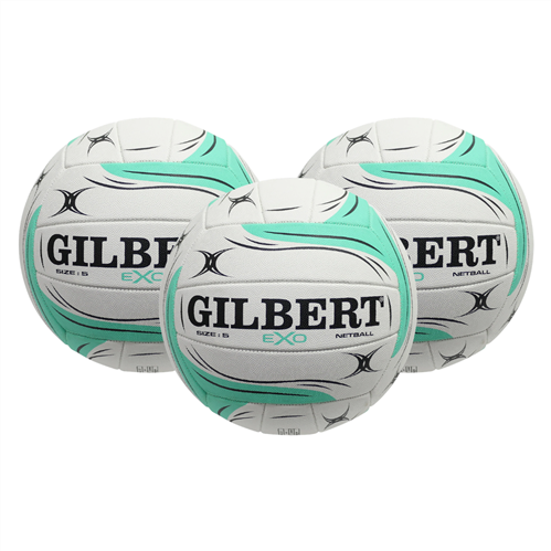 GILBERT EXO NETBALL 3 PACK - WHITE