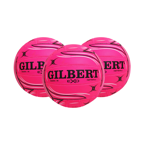 GILBERT EXO PINK NETBALL 3 PACK
