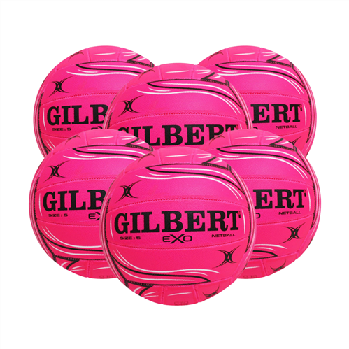 GILBERT EXO PINK NETBALL 6 PACK