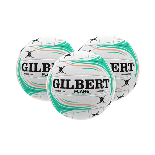 GILBERT FLARE FUSION NETBALL 3 PACK