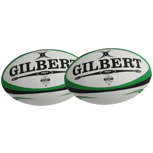 GILBERT OMEGA MATCH RUGBY BALL 2 PACK