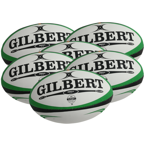 GILBERT OMEGA MATCH RUGBY BALL 6 PACK