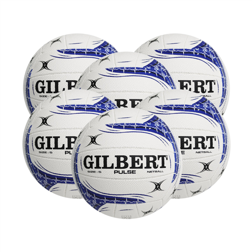 Gilbert Pulse Palla Da Netball Taglia 5 - Rosa E Bianca - Gomma Mista Per Allenamenti E Partite
