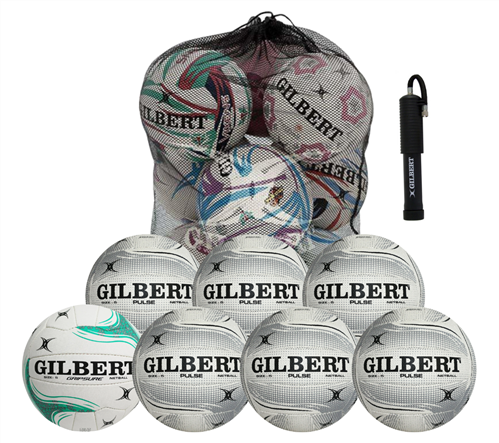 GILBERT PULSE TEAM NETBALL PACK WHITE