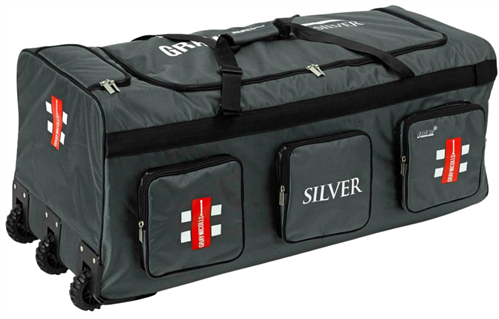 GRAY-NICOLLS SILVER WHEELIE CRICKET BAG