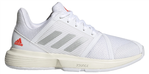 ADIDAS COURTJAM BOUNCE WOMEN'S WHITE/SILVER/SOLAR RED