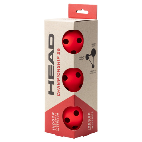 HEAD CHAMPIONSHIP 26 INDOOR PICKLEBALLS (3 PACK)