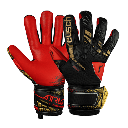 REUSCH JNR ATTRAKT FREEGEL SILVER FOOTBALL GK GLOVES