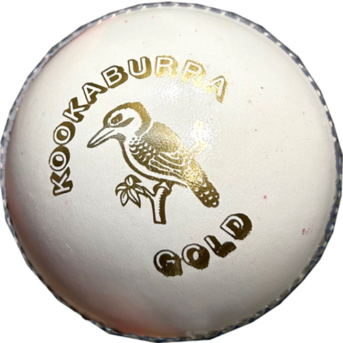 KOOKABURRA GOLD WHITE CRICKET BALL