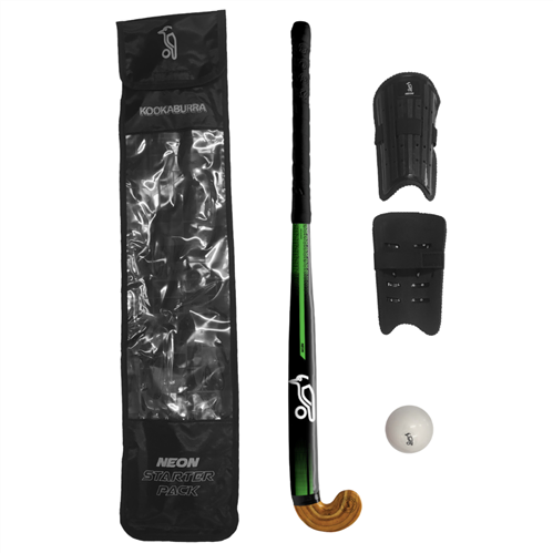 KOOKABURRA NEON LIME JUNIOR HOCKEY STARTER PACK