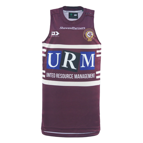 DYNASTY MANLY SEA EAGLES TRAINING SINGLET MAROON