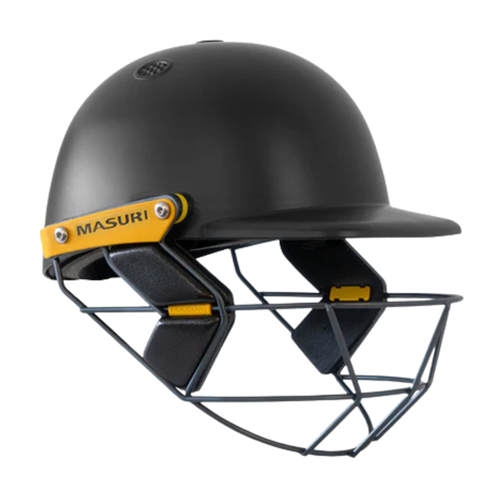 MASURI T-LINE PLUS STEEL BLACK JUNIOR CRICKET HELMET